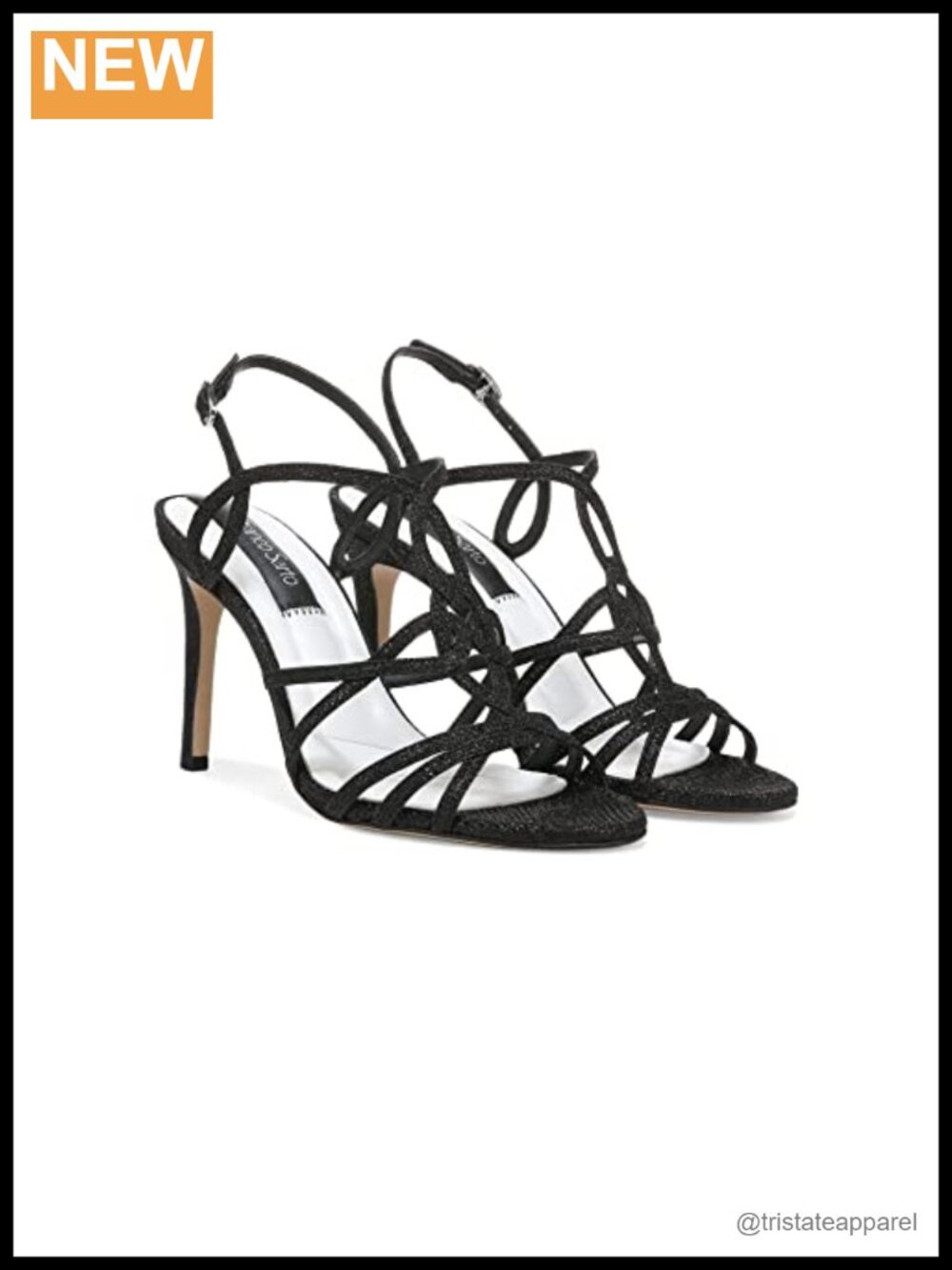 Faux Leather Ankle Strap Stiletto Heeled Dress Sandals Cocktail Party